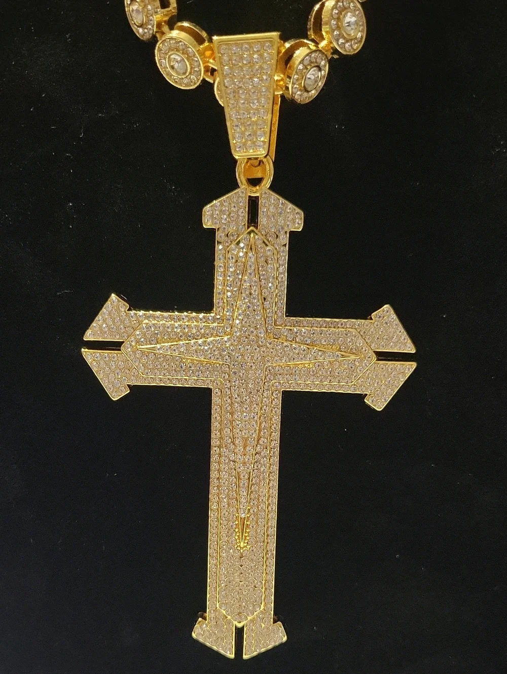 Gold Cross Pendant Necklace - Women Jewelry  20 in